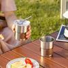 Copo de Água, Copo de Café, Copo de Chá de Leite, Copo de Cerveja de Aço Inoxidável 304, Copo Estilo Camping ao Ar Livre, Copo Prático para Bebidas Geladas, Copo com Degrau