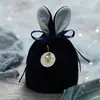 Bolsas de Dulces de Boda de Terciopelo, Bolsas de Dulces de Orejas de Conejo de Terciopelo, Cajas de Dulces de Boda, Bolsas de Regalo, Bolsas de Tela de Mano, Recuerdos
