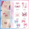 Adesivos de Tatuagem Temporária Casual e Fofa Borboleta Arco-Íris Colorida de Longa Duração À Prova d'Água Nicho Verão Pequenos Adesivos de Tatuagem Frescos Dopamina