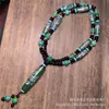 Atacado de fábrica Xizang ágata verde escama de dragão peça aberta dragão de cinco garras colar Tianzhu corrente de suéter de jade fornecimento ao vivo