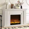 Chimenea Decorativa Estilo Americano de 1.5m Gabinete Repisa Estilo Europeo Núcleo de Chimenea Electrónica Fuego Simulado Personalización del Hogar