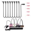 Cable de alimentación para efector de guitarra eléctrica 9V 1A codo de conexión 1 a 3/4/5/6/8 cabezas