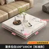 Mesa de Centro de Ardósia Minimalista Italiana para Casa 2025 Nova Sala de Estar Quadrada Mármore Imitado Combinação de Mesa de Centro de Luxo Leve