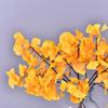 Fábrica de origen productos simulación hoja de ginkgo estilo Ins paisajismo de ventanas decoración suave exhibición accesorios de árbol de ginkgo hojas de simulación