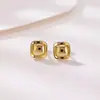 Brincos de Prata Esterlina S925 Yuebao Jewelry Camada Dupla Quadrado Açúcar Geométrico Vintage Brinco Fornecimento Direto da Fábrica Brincos Versáteis Acessíveis