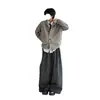 Retro estilo japonés, estética de viejo dinero, cárdigan de punto con cuello alto, unisex, nueva colección primavera/otoño, simple y versátil, suéter casual, moderno