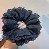 Anel de Cabelo Grande de Renda em Camada Dupla Francês Romântico Oco Anel de Cólon Acessórios de Cabelo Corda de Cabelo Estilo Lolita para Mulheres