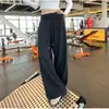 Pantalones deportivos anchos estilo perezoso para principios de otoño de 2026 con cintura elástica y cordón, pantalones de chándal anchos holgados para el gimnasio y uso casual