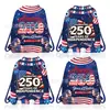 Wf114 Fiesta del 250º Aniversario Americano Bolsas No Tejidas Bolsas Promocionales de Regalo Bolsas Decorativas de Almacenamiento con Cordón