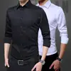 Camisas Masculinas de Manga Comprida de Outono Novas Formais Profissionais Atacado Camisas de Manga Comprida Masculinas Brancas Slim Camisas Masculinas