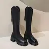 Botas largas de suela gruesa para mujer para personas pequeñas Otoño e Invierno 2025 Nuevas botas altas hasta la rodilla de caballero Botas Botas Ins