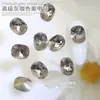 Broca de unha cinza marrom de alta qualidade Joias Cristal fundo pontudo Diamante grande Machado de amor Coração torto Quadrado gordo Acessórios em formato de unha