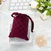 Bolsa de Almacenamiento de Franela a Cuadros con Cordón para Joyería y Cosméticos, Bolsa de Cordón Personalizada Certificada Ecológica