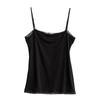Camisola de Punto de Seda Camiseta Base de Seda de Morera Versátil Forro Sin Mangas Top Delgado Verano para Mujer