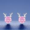 Yi Lu tiene tus pendientes de venta caliente platino pequeño alce circonita pendientes de botón femenino anillo estilo coreano elegante lindo Navidad pendientes joyería femenina