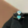 Anel de Opala Amor Natural Pedra Principal Cristal Transparente 6*6mm Prata S925 Fábrica de Inlay Seiko Outlet