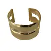 Pulsera Metálica Corrugada Irregular Retro Europea y Americana Pulsera Sencilla de Alto Temperamento Moda Exagerada Pulsera ZA para Mujer