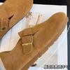 Estilo Extranjero Buen Uso Birkenneth Zapatos Pantuflas para Mujer Planos Zapatos Grandes Piel de Vaca de Primera Capa Zapatos sin Cordones Nuevo B0402K