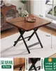 Mesa de jantar dobrável para uso doméstico, mesa pequena, mesa redonda simples, portátil para casas de aluguel, uso externo, adequada para montar barracas e comer