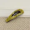 Pinza para el pelo de estilo coreano retro de otoño e invierno, de lana, hueca, forma de gota de agua, pinza lateral elegante y a la moda para niñas, pinza para flequillo, horquilla