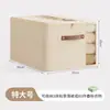Nueva caja de almacenamiento con cremallera de cáñamo Tianshan de doble ventana, caja de almacenamiento organizadora de tela para el hogar, contenedor de almacenamiento grande