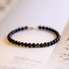 Pulseira de Contas de Obsidiana Olho de Gato Cor Extra Fina 3mm Feminina Estilo Retrô Design de Personalidade Pulseira de Cristal Atacado