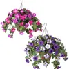Enredadera Artificial de Gloria de la Mañana Flor Trompeta Venta Caliente Transfronteriza Cesta de Flores para Exteriores Decoración de Jardín Colgante de Pared Artificial de Gloria de la Mañana