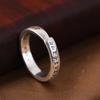 Anillo de Plata Pura Rey Ciervo Dorado Anillo Liso Casual Retro Sánscrito Gran Adecuado para Margarita Anillo Abierto Joyería de Plata para Hombres y Mujeres Anillo