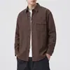 Camisa Casual de Manga Larga Retro Japonesa Nueva Otoño 2026 para Hombre Lyocell Lujo Ligero Estilo Minimalista Camisa Estilo Americano
