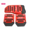 Pedal de coche modificado freno acelerador embrague pedal de aleación de aluminio almohadilla antideslizante resistente al desgaste goma suave tipo universal