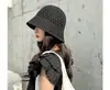 Sombrero de Paja Grande con Flor de Encaje Sombrero de Pescador para Mujer Playa Costera Protección Solar Parasol UV Encaje Nuevo Verano