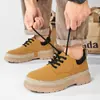 Botas Hombre Primavera y Otoño Nuevo Estilo Británico Exterior Casual Deportivo Caña Baja Zapatos de Trabajo Calzado Juvenil de Moda para Hombre