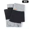 Luvas Masculinas Meio Dedo, Sem Dedos, Ciclismo de Inverno, Espessadas, Tricotadas, Quentes, para Estudantes Escrevendo, Meio Sem Dedos