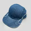 Gorra de Béisbol Vintage de Mezclilla Bordada con Letra de Color Sólido para Hombres y Mujeres, Sombrero de Sol Personalizado de Ala Plana Suave Pico de Pato Venta al por Mayor