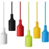 Porta Lámpara de Araña de Silicona Colorido Cable Colgante Porta Lámpara Colgante Bombilla LED Casquillo de Rosca E27 con Cable Porta Lámpara de Araña