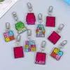 Placa acrílica mochila colgante llavero texto divertido creativo pequeño colgante boca para colgante divertido pequeño regalo