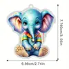 Adornos Navideños de Elefante Colorido para Coche de Cruzar la Frontera Adornos para Árbol de Navidad Decoraciones Navideñas para el Hogar