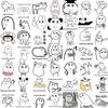 62 Liu Zichen Panda Cabeça Expressão Saco Graffiti Adesivos Decorativos Computador Telefone Caso Geladeira Bagagem Pequenos Adesivos