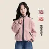 TUTU Elefantito Ropa Infantil Abrigo para Niñas 2026 Otoño/Invierno Nuevo Estilo para Niños Pequeños y Mayores Top Cálido con Bloques de Color de Lana de Cordero