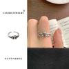 Anillo de plata Lan Zhi Tai con personalidad, dulce viento fresco, joyería de oso, red roja con apertura, anillo de plata esterlina 925 que no se desvanece nicho