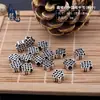 Accesorios de plata de Xizang nudo chino oro plata colgante DIY accesorios para pulsera cuentas de cuentas piezas estilo chino retro tejido