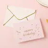 Tarjeta de felicitación creativa para cumpleaños y festividades Tarjeta de mensaje de bendición simple y avanzada Postal de Acción de Gracias y Navidad Papel de tarjeta pequeño