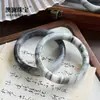 Nuevo brazalete de pintura a tinta estilo chino negro y azul para mujer, brazalete noble de jadeíta con pintura a tinta tradicional china, suministro al por mayor