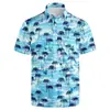 Camisa Polo para Hombre Camisa de Golf Divertida Camisa Polo Hawaiana Camisa Polo Divertida de Playa de Verano