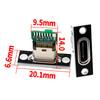 Base hembra USB 3.1 Tipo C con placa fija, interfaz de carga y datos, conector macho y hembra C, placa de prueba, inserción positiva y negativa a doble cara