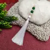 Yixiangfei 10cm borla con borlas y cuentas marcapáginas ropa infantil sombrero colgante manualidades cheongsam adornos para hombros de nube