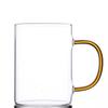 Vaso de vidrio grueso de seis colores de fábrica Vaso para té con aroma a leche tropical de borosilicato alto vaso para té verde de oficina