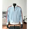 Cardigan Casual de Gola Alta Waffle com Contraste para Homens e Mulheres, Moletom, Jaqueta Casaco de Casal para Estudantes - Coleção Primavera e Outono 2026