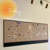 Ornamento de feltro para parede, armazenamento de parede, sem furos, autoadesivo, dormitório, quarto, ornamento, display de chapéu e óculos, decoração de parede