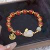 Pulsera Conejo de Jade en Existencia para Mujer Cuenta de la Suerte Jade Anti-Cielo Pulsera Conejito de Jade Regalo Esencial